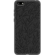 Черный чехол Uprint Huawei Y5 2018 / Honor 7A Leaves