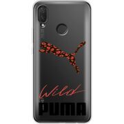 Прозрачный чехол Uprint Huawei P Smart Plus Wild Cat