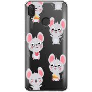 Прозрачный чехол Uprint Huawei P Smart Plus с 3D-глазками Mouse