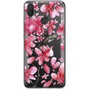 Прозрачный чехол Uprint Huawei P Smart Plus Pink Magnolia