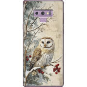 Чехол U-print Samsung N960 Galaxy Note 9 Christmas Owl