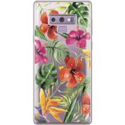 Прозрачный чехол Uprint Samsung N960 Galaxy Note 9 Tropical Flowers