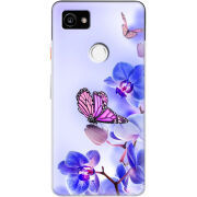 Чехол Uprint Google Pixel 2 XL Orchids and Butterflies