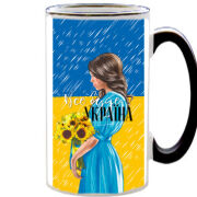 Чашка тест Україна дівчина з букетом