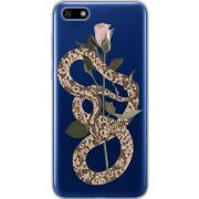 Прозрачный чехол Uprint Huawei Y5 2018 / Honor 7A Glamor Snake