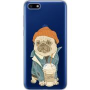 Прозрачный чехол Uprint Huawei Y5 2018 / Honor 7A Dog Coffeeman