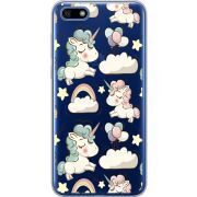 Прозрачный чехол Uprint Huawei Y5 2018 / Honor 7A Unicorns