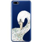 Прозрачный чехол Uprint Huawei Y5 2018 / Honor 7A Swan