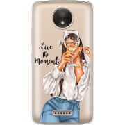 Прозрачный чехол Uprint Motorola Moto C XT1750 Live The Moment