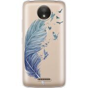 Прозрачный чехол Uprint Motorola Moto C XT1750 Feather