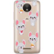 Прозрачный чехол Uprint Motorola Moto C Plus XT1723 с 3D-глазками Mouse