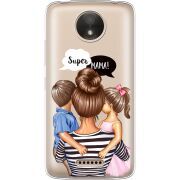 Прозрачный чехол Uprint Motorola Moto C Plus XT1723 Super Mama