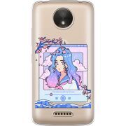Прозрачный чехол Uprint Motorola Moto C Plus XT1723 The Sakuras Will Cry For You