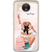 Прозрачный чехол Uprint Motorola Moto C Plus XT1723 Travel Girl