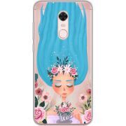 Прозрачный чехол Uprint Xiaomi Redmi 5 Plus Blue Hair
