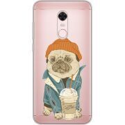 Прозрачный чехол Uprint Xiaomi Redmi 5 Plus Dog Coffeeman