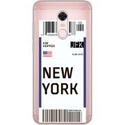 Прозрачный чехол Uprint Xiaomi Redmi 5 Plus Ticket New York