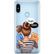 Прозрачный чехол Uprint Xiaomi Redmi Note 5 / Note 5 Pro Super Mama and Son