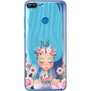 Прозрачный чехол Uprint Huawei Honor 9 Lite Blue Hair