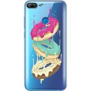 Прозрачный чехол Uprint Huawei Honor 9 Lite Donuts