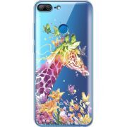 Прозрачный чехол Uprint Huawei Honor 9 Lite Colorful Giraffe