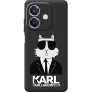 Чорний чохол BoxFace Oppo A3 Cat in Black