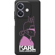 Чорний чохол BoxFace Oppo A3 Pink Karl