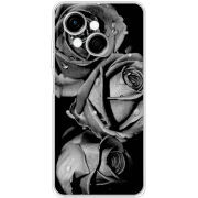 Чохол BoxFace Tecno Go 1 Black and White Roses