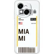 Прозорий чохол BoxFace Tecno Spark Go 1 Ticket Miami