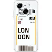 Прозорий чохол BoxFace Tecno Spark Go 1 Ticket London