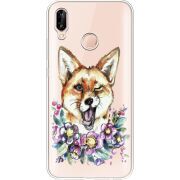 Прозрачный чехол Uprint Huawei P20 Lite Winking Fox