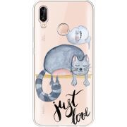 Прозрачный чехол Uprint Huawei P20 Lite Just Love