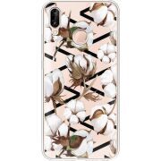 Прозрачный чехол Uprint Huawei P20 Lite Cotton flowers