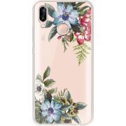 Прозрачный чехол Uprint Huawei P20 Lite Floral