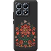 Чорний чохол BoxFace Xiaomi 14T Pro Ukrainian Ornament