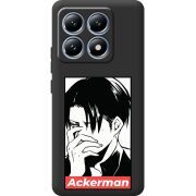 Чорний чохол BoxFace Xiaomi 14T Pro Attack On Titan - Ackerman