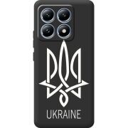 Чорний чохол BoxFace Xiaomi 14T Pro Тризуб монограмма ukraine