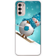 Чохол BoxFace Motorola Moto G52 Skier Snowman