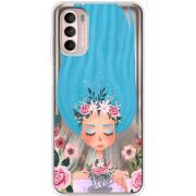 Прозорий чохол BoxFace Motorola Moto G52 Blue Hair