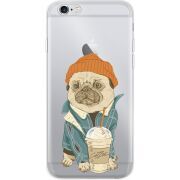 Прозрачный чехол Uprint Apple iPhone 6 / 6S Dog Coffeeman