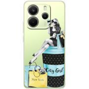 Прозорий чохол BoxFace Xiaomi Redmi Note 14 4G City Girl