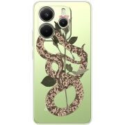 Прозорий чохол BoxFace Xiaomi Redmi Note 14 4G Glamor Snake