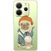 Прозорий чохол BoxFace Xiaomi Redmi Note 14 4G Dog Coffeeman