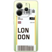 Прозорий чохол BoxFace Xiaomi Redmi Note 14 4G EU version Ticket London