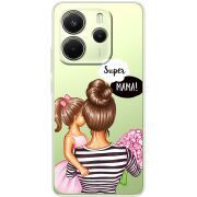 Прозорий чохол BoxFace Xiaomi Redmi Note 14 4G Super Mama and Daughter