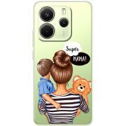 Прозорий чохол BoxFace Xiaomi Redmi Note 14 4G Super Mama and Son