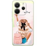 Прозорий чохол BoxFace Xiaomi Redmi Note 14 4G Travel Girl