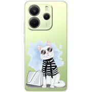 Прозорий чохол BoxFace Xiaomi Redmi Note 14 4G Cat Style