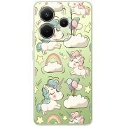 Прозорий чохол BoxFace Xiaomi Redmi Note 14 4G Unicorns