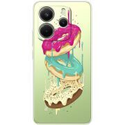 Прозорий чохол BoxFace Xiaomi Redmi Note 14 4G Donuts